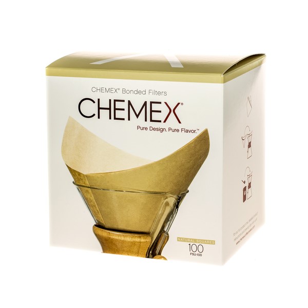 Chemex Square Paper Filters Natural 6 - 10 cups (unbleached)