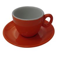 Inker cup with saucer Espresso 70ml Orange 6pcs