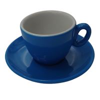 Inkerpor cup with saucer Espresso 70ml Blue 6pcs