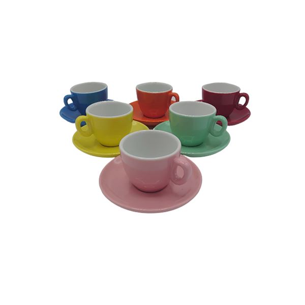 Inker Cup+Saucer Espresso 70ml Mix 6 pcs
