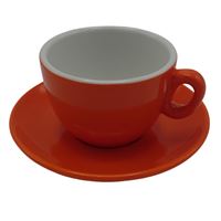 Inker cup with saucer Cappuccino 170ml Orange 6 pcs