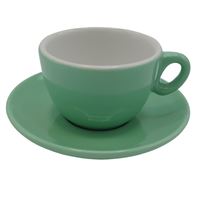 Inker cup with saucer Cappuccino 170ml Mint Green 6 pcs