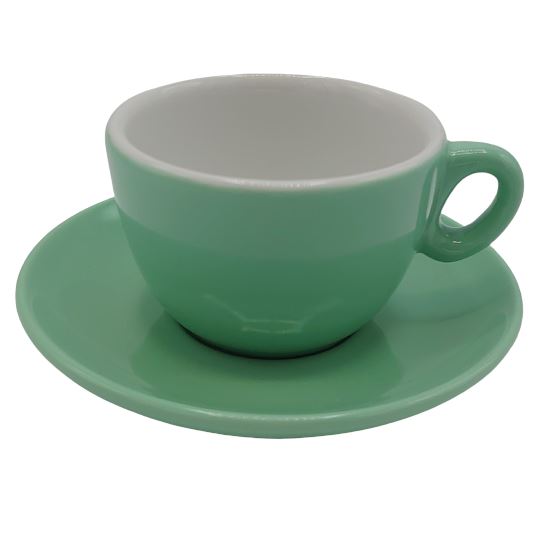 Inker cup with saucer Cappuccino 170ml Mint Green 6 pcs