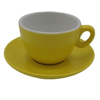 Inker cup with saucer Cappuccino 170ml Yellow 6 pcs Inker cup with saucer Cappuccino 170ml Yellow 6 pcs