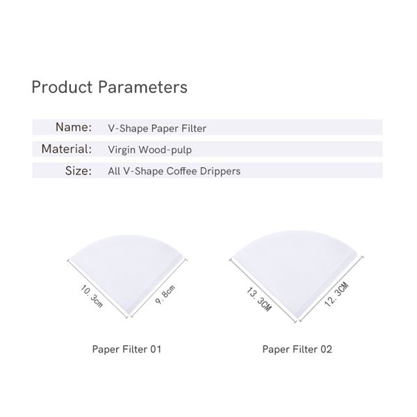 Timemore Japan Paper Filters V60-01 100 pcs