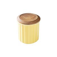 Origami Ceramic Canister Yellow