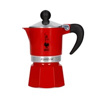 Bialetti Coffee Pot Rainbow 3 Cup 130ml Red