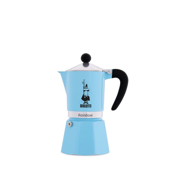 Bialetti Coffee Pot Rainbow 3 Cup 130ml Blue