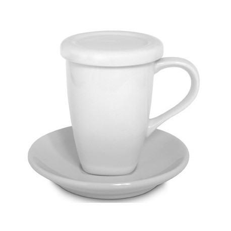 Cup and Saucer with Integrated Filter
