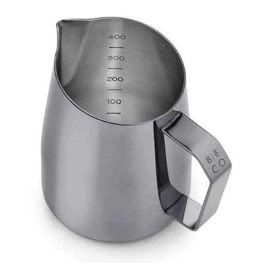 Barista & Co Dial In Milk Pitcher 420ml Black Pearl