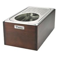 Tiamo Stainless Steel Jug Rinser with Wooden Box Tiamo Stainless Steel Jug Rinser with Wooden Box