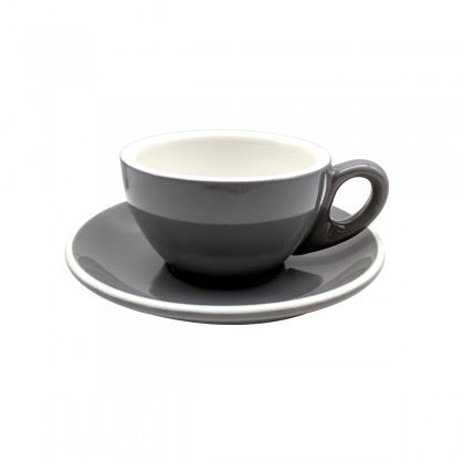 Epic Cup+Saucer 180ml Grey 6 pcs