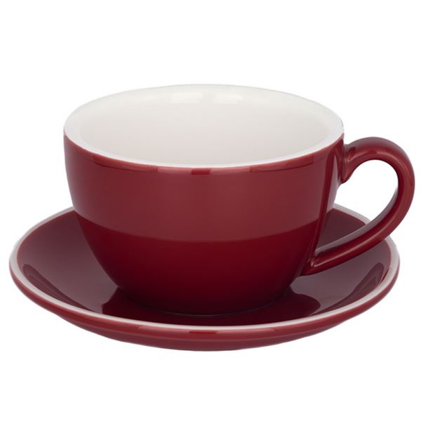 Epic Cup+Saucer 360ml Red 6 pcs