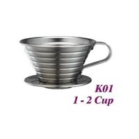 Tiamo K01 Stainless Steel Coffee Dripper 1-2 cups