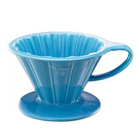 Tiamo Ceramic Coffee Dripper V02 Blue
