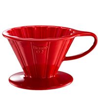 Tiamo Ceramic Coffee Dripper V02 Red