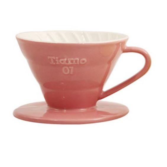 Tiamo Ceramic Coffee Dripper V01 Pink