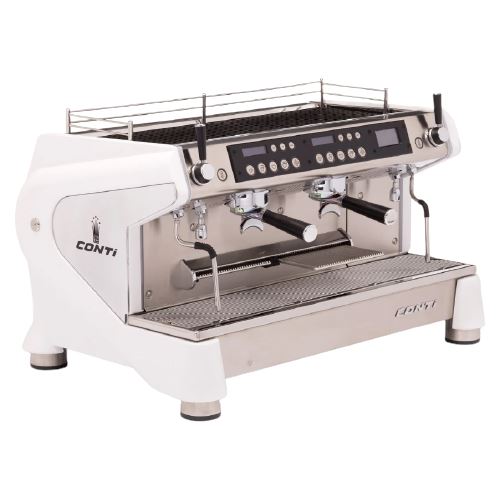 CONTI Monte Carlo Tall Cup 2 Group Espresso Machine White COTECHO