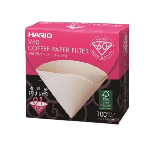 Hario Misarashi Box brown paper filters V60-01 100 pcs