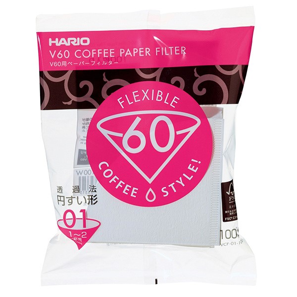 Hario Paper Filters V60-01 Dripper 100 pcs
