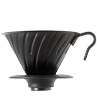 Hario Metal Dripper V60-02 with silicone base Black