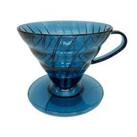 Hario V60-02 Plastic Dripper Transparent Aizome Blue Hario V60-02 Plastic Dripper Transparent Aizome Blue